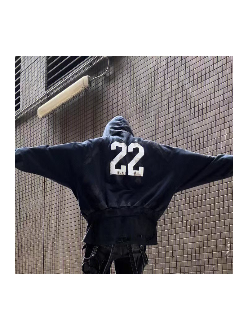 Balenciaga Oversized Distressed Hooded Jacket