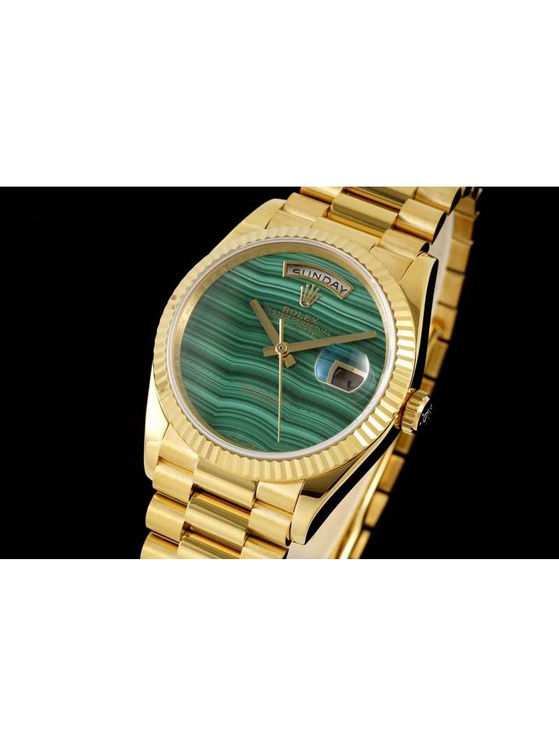 ROLEX 36mm DD Gemstone Dial Series Watch green