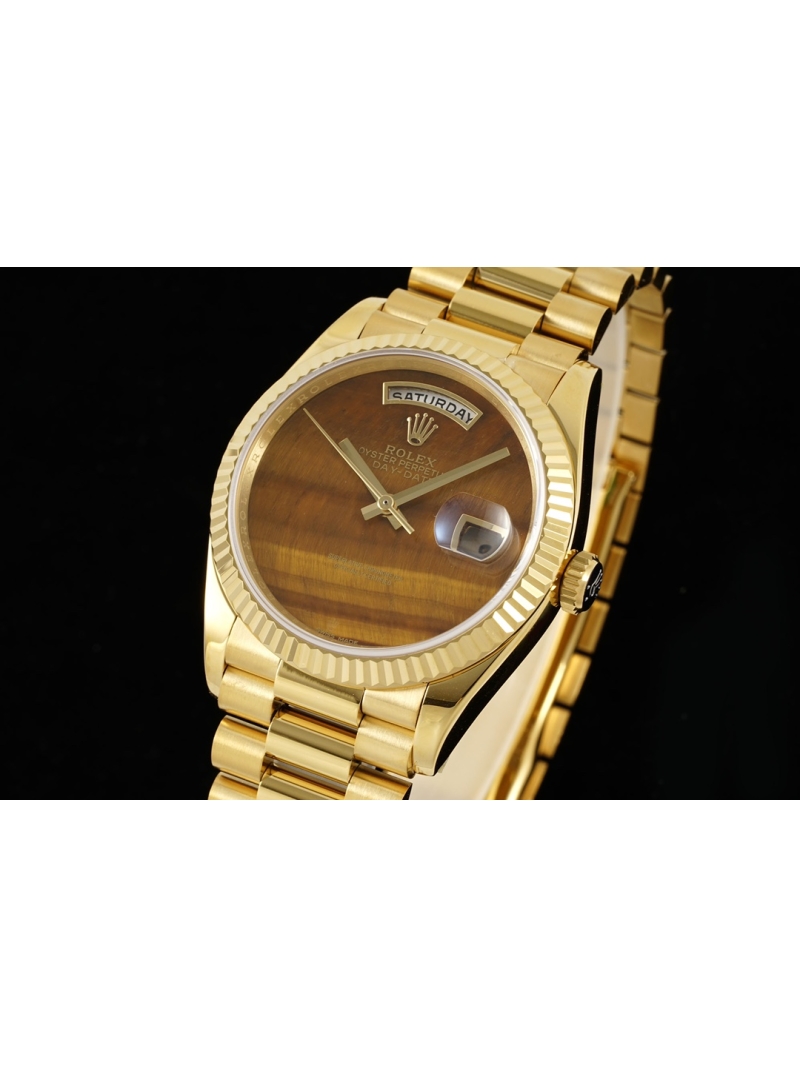 ROLEX 36mm DD Gemstone Dial Series Watch brown