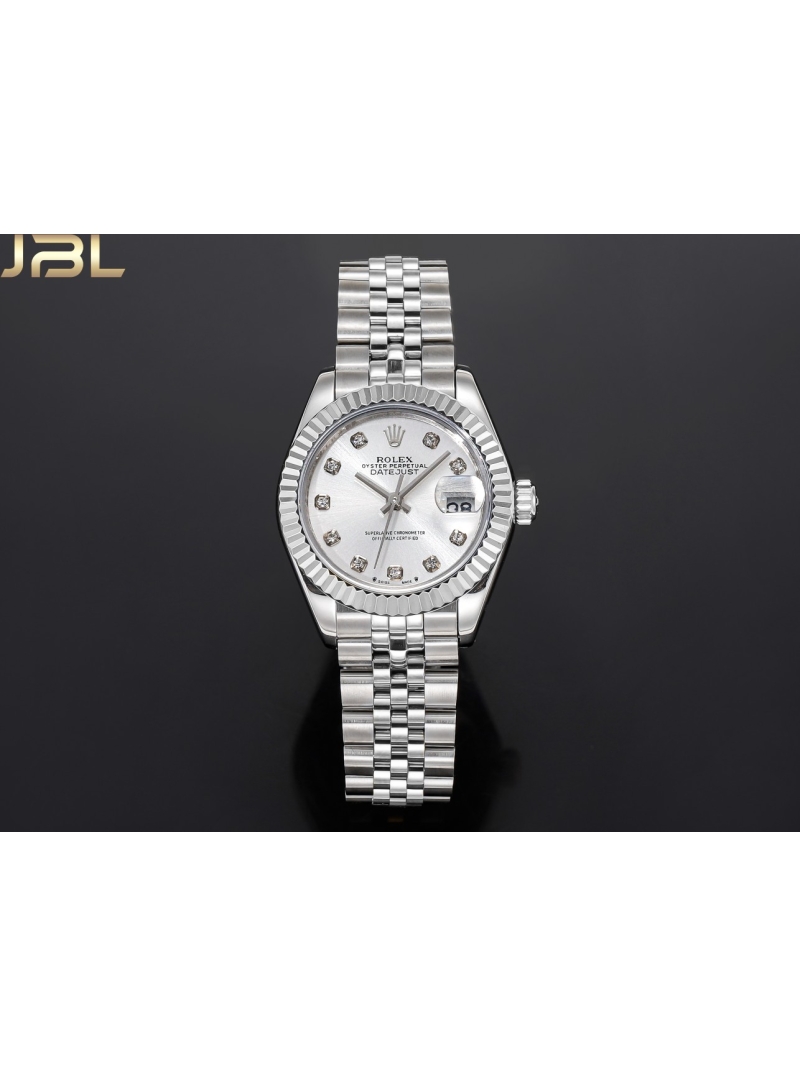 Rolex Women's Datejust 28mm with Genuine Diamonds Silver