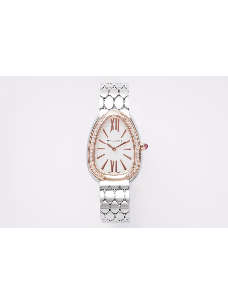 Bvlgari Serpenti Seduttori Gold Shadow Watch with diamond silver