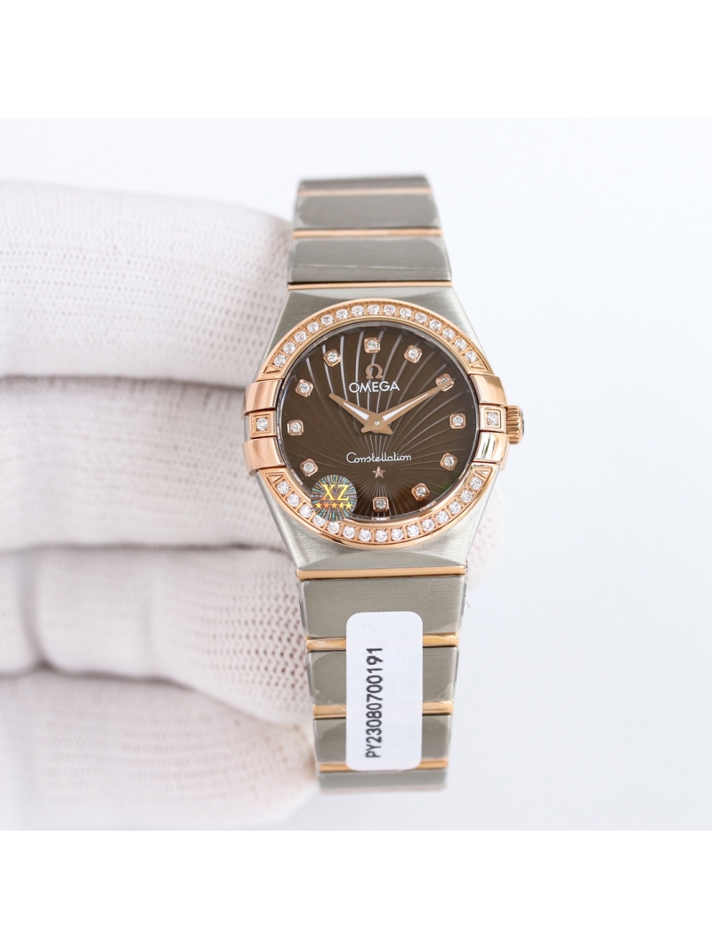 OMEGA Constellation Classic Women's Watch rosy gold black