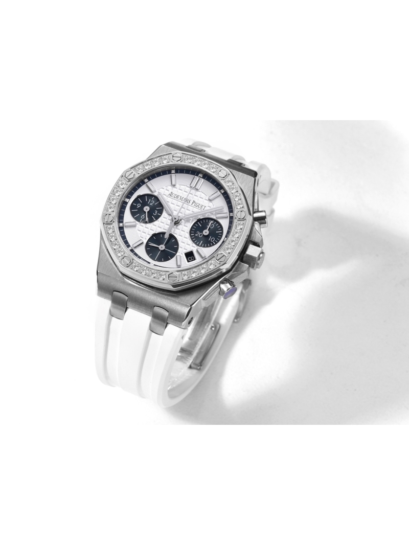 Audemars Piguet Royal Oak Offshore 37mm Women's Watch diamond silver