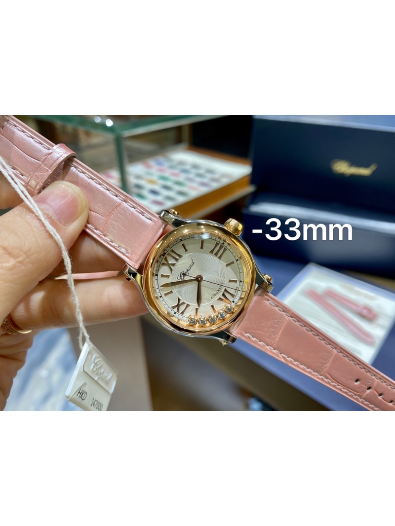 Chopard Happy Diamonds 33mm Exclusive Edition pink