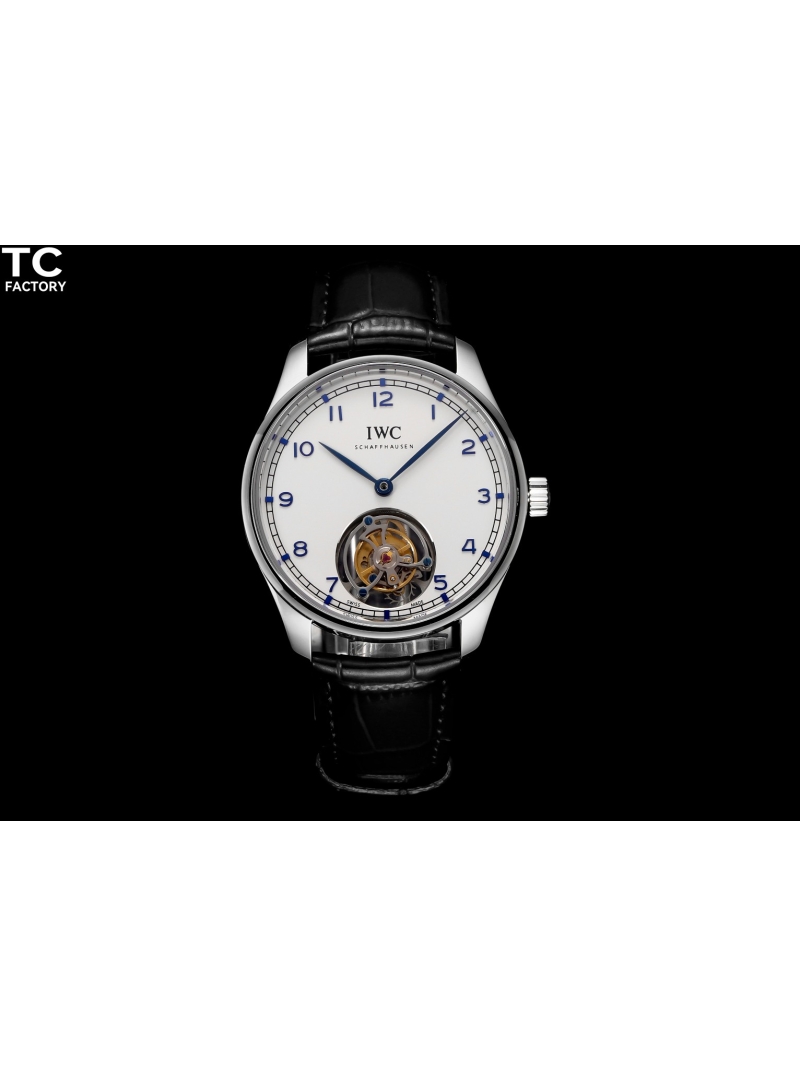 IWC Portugieser Hand-Wound Tourbillon Watch silver