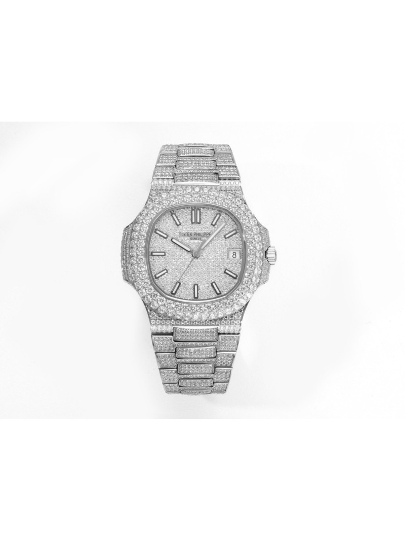 Patek Philippe Parrot Beak Starry Sky Diamond Edition Watch silver