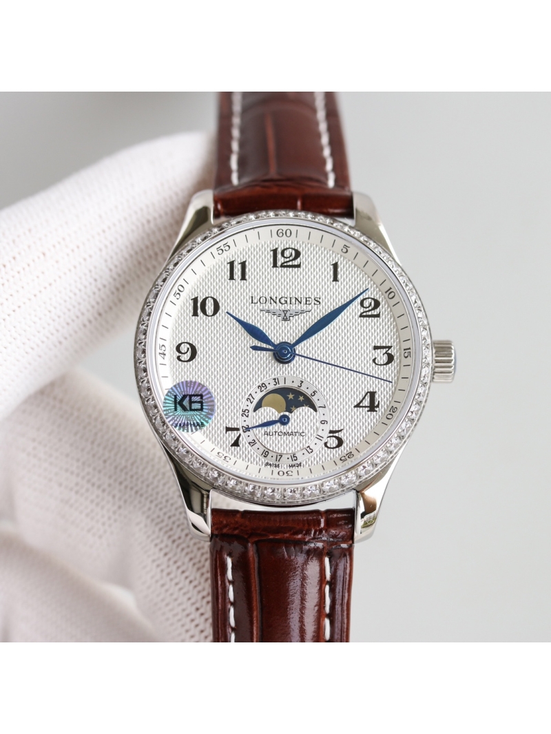 Longines Master Collection Women's Watch L2.409.4.87.4 with diamond wine red