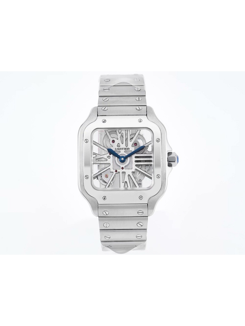 Cartier Santos De Cartier Watch Silver Bezel