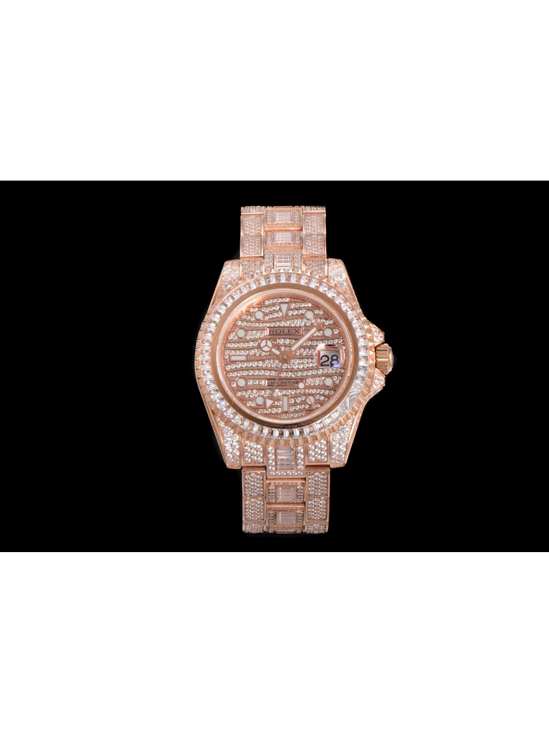 Rolex Luxurious Rolex GMT Master II Full Starry Sky Diamond Edition Rose Gold