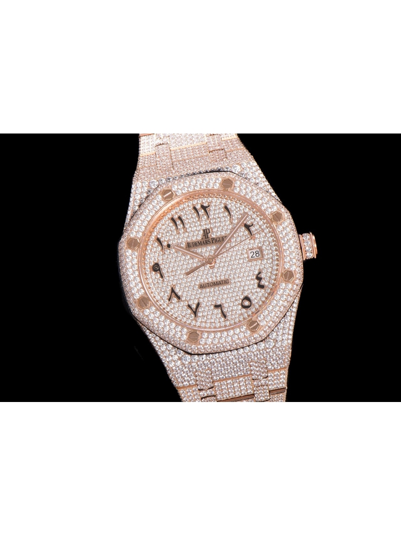 Audemars Piguet Royal Oak 15400 Starry Sky Limited Edition with Swarovski Crystals arabic dial rose gold