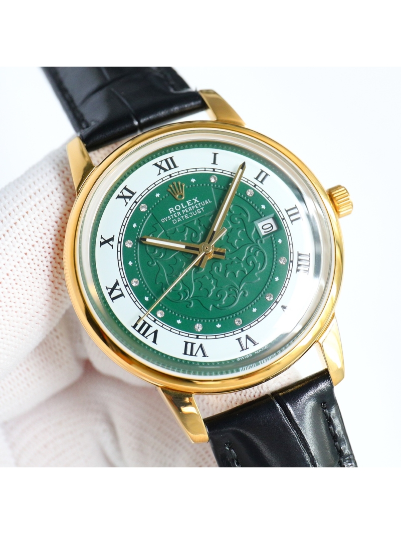 ROLEX Chellini Series Men's Watch with Imported 9015 Movement Gold/ Rose Gold