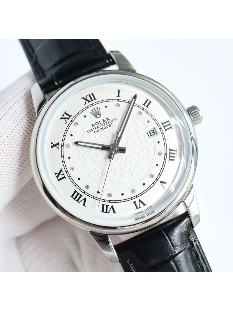 ROLEX Chellini Series Men's Watch with Imported 9015 Movement Platinum