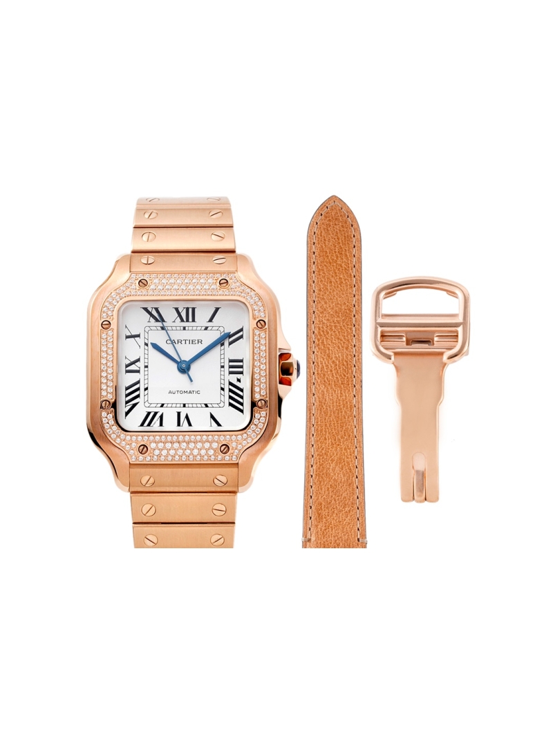 Cartier Santos de Cartier Women's Watch Rose Gold v Diamond