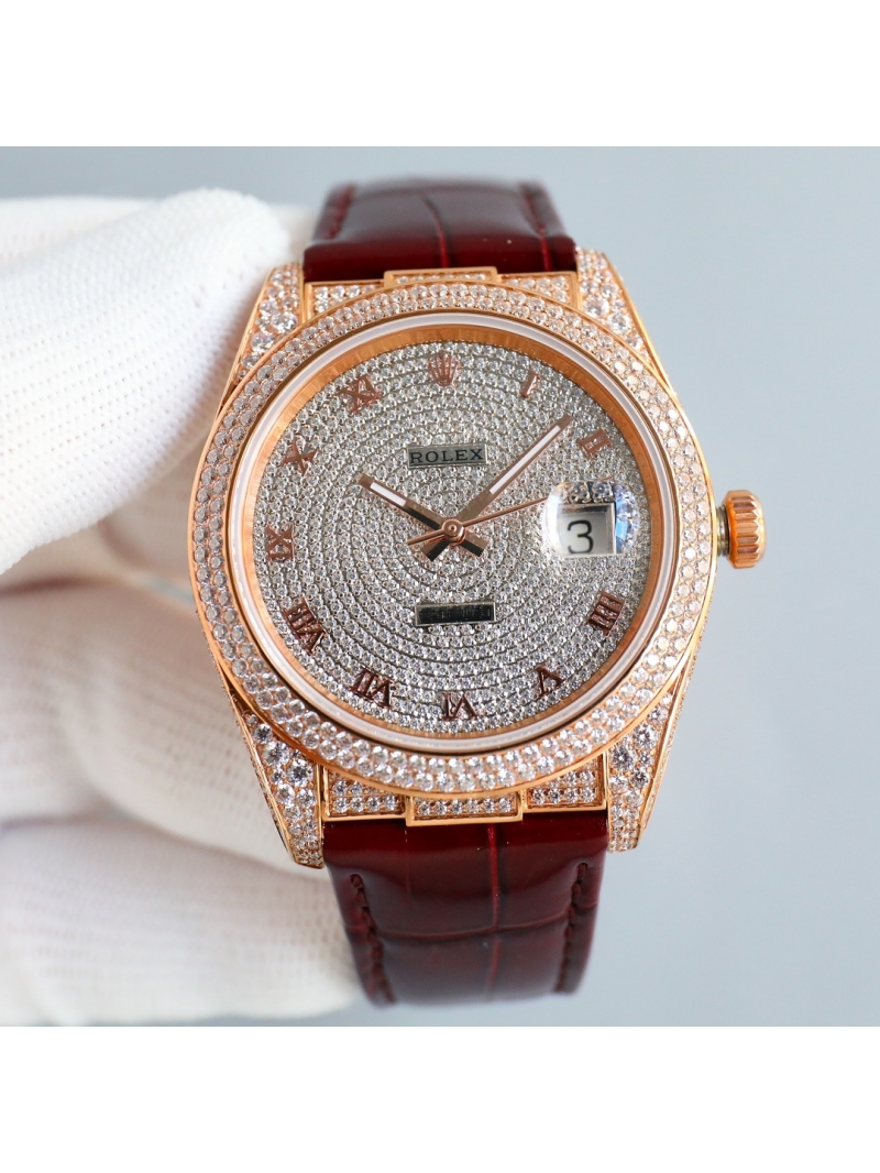 Rolex Oyster Perpetual Datejust Elite Edition Rose Goldwith Full-Star American Alligator Strap