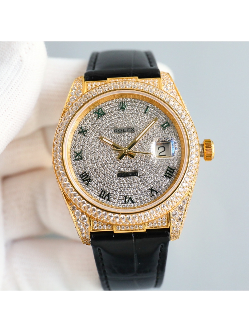 Rolex Oyster Perpetual Datejust Elite Edition Gold with Full-Star American Alligator Strap