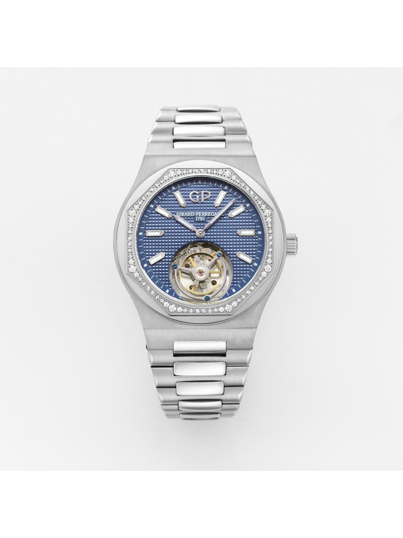 Girard-Perregaux and Patek Philippe Limited Edition Middle East Tourbillon Watch Platinum blue