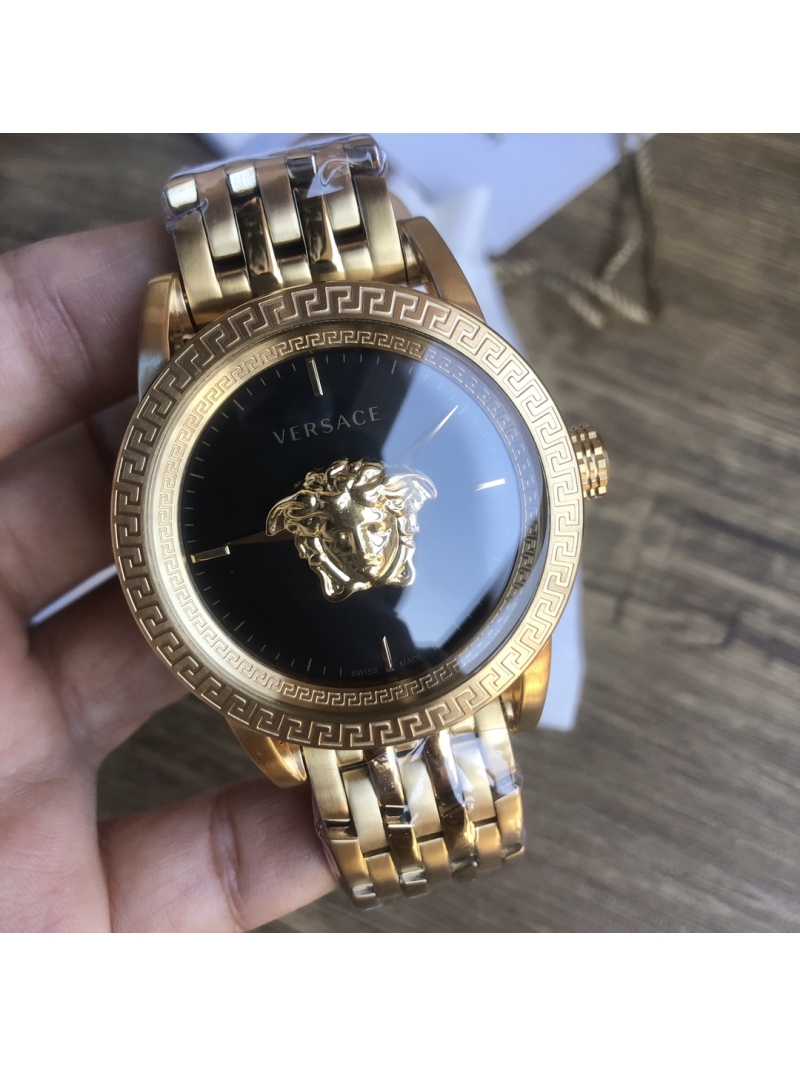 Versace Mysterious Time Quartz Men's Watch 45mm Gold black plate