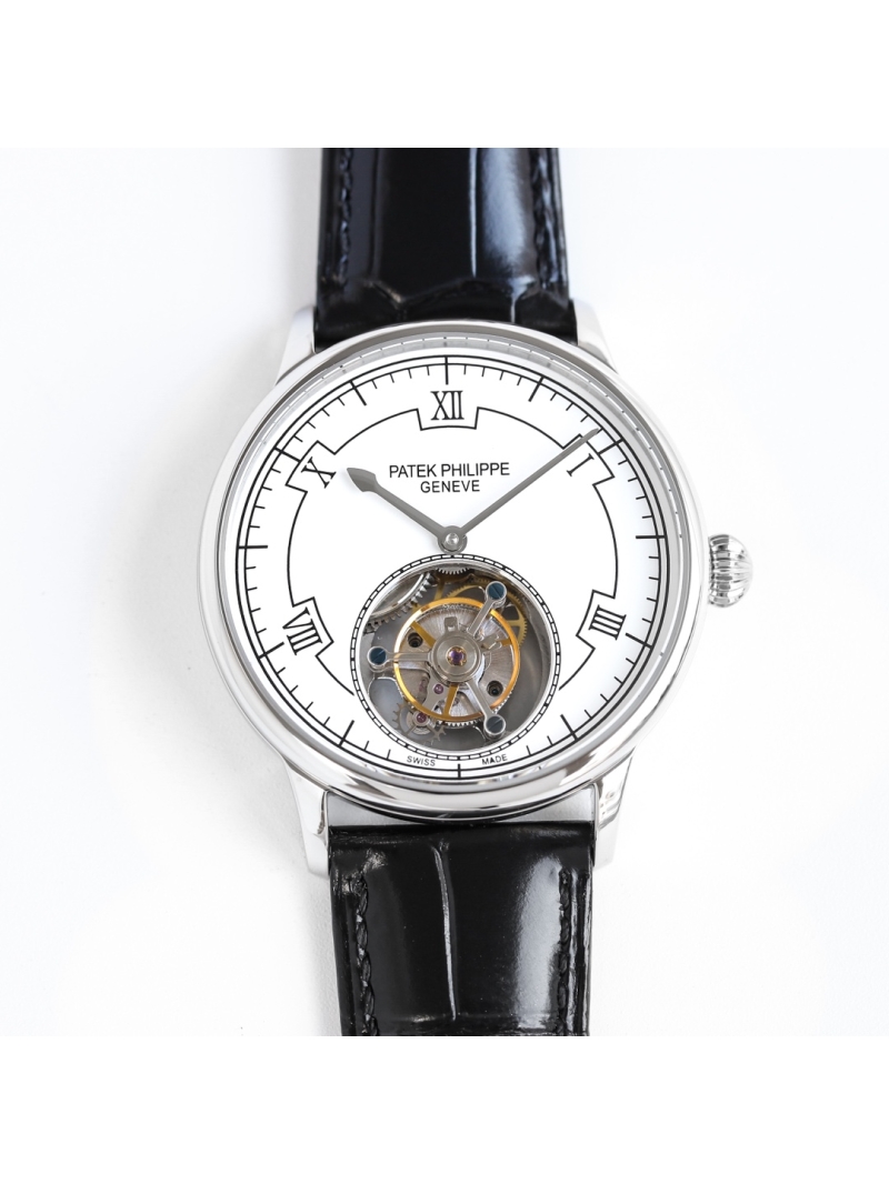 Patek Philippe Coaxial Tourbillon Watch with Starry Sky Design white black