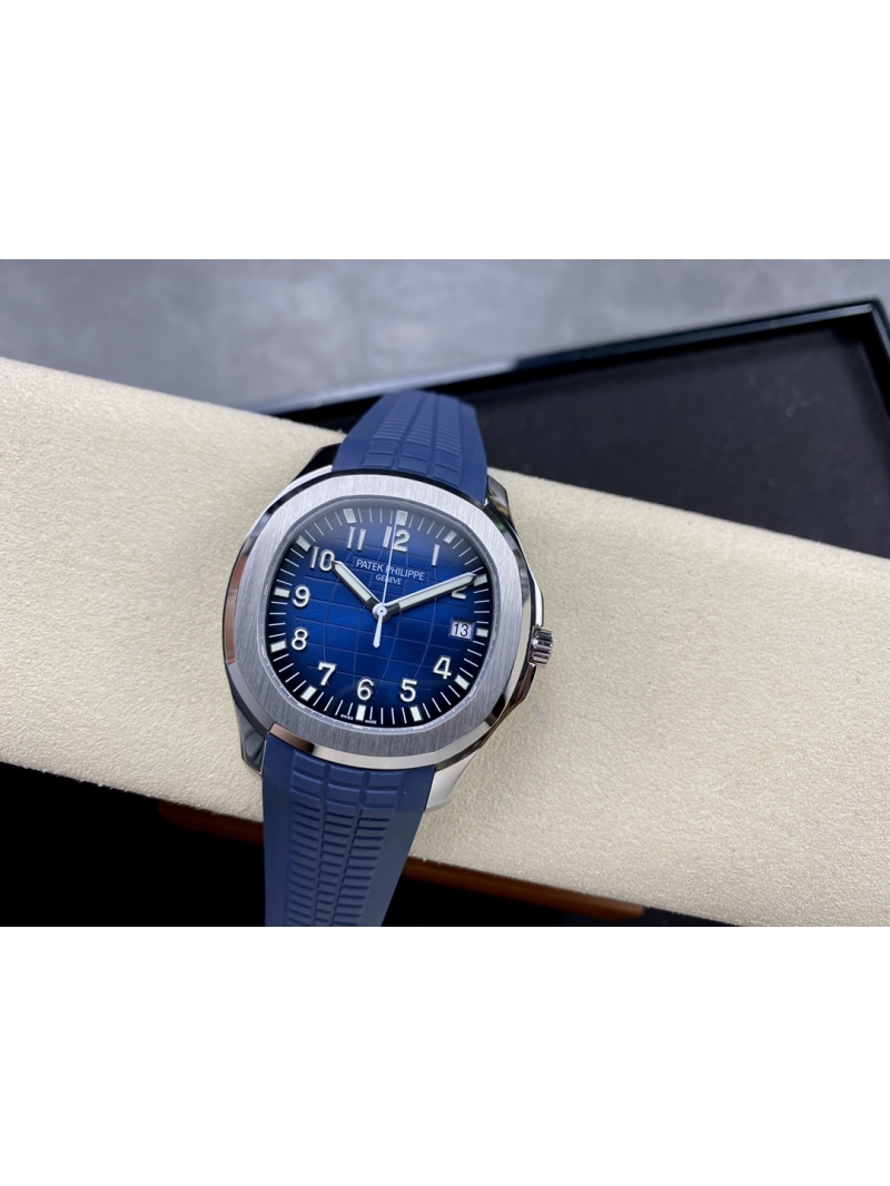 Patek Philippe Aquanaut 5168G-001, White Gold, 42.2mm, Blue Dial, Automatic, Men's Luxury Watch
