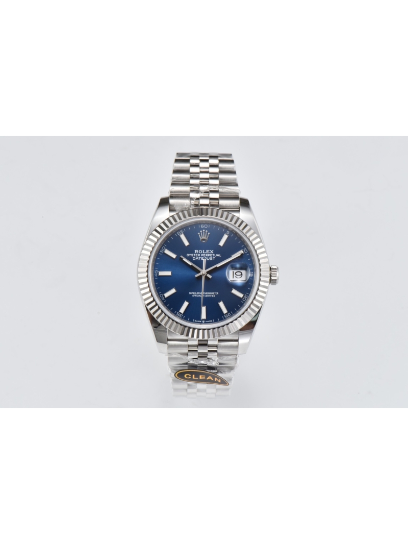Rolex Datejust 41mm in Oystersteel and White Gold - Blue plate