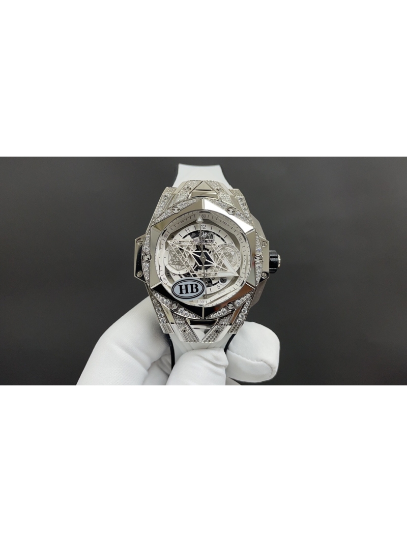 Hublot Big Bang Sang Bleu II Titanium White Pavé 45 mm