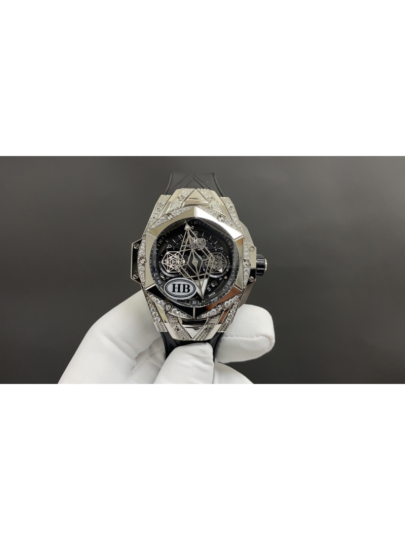 Hublot Big Bang Sang Bleu II Titanium Pavé 45 mm Watch