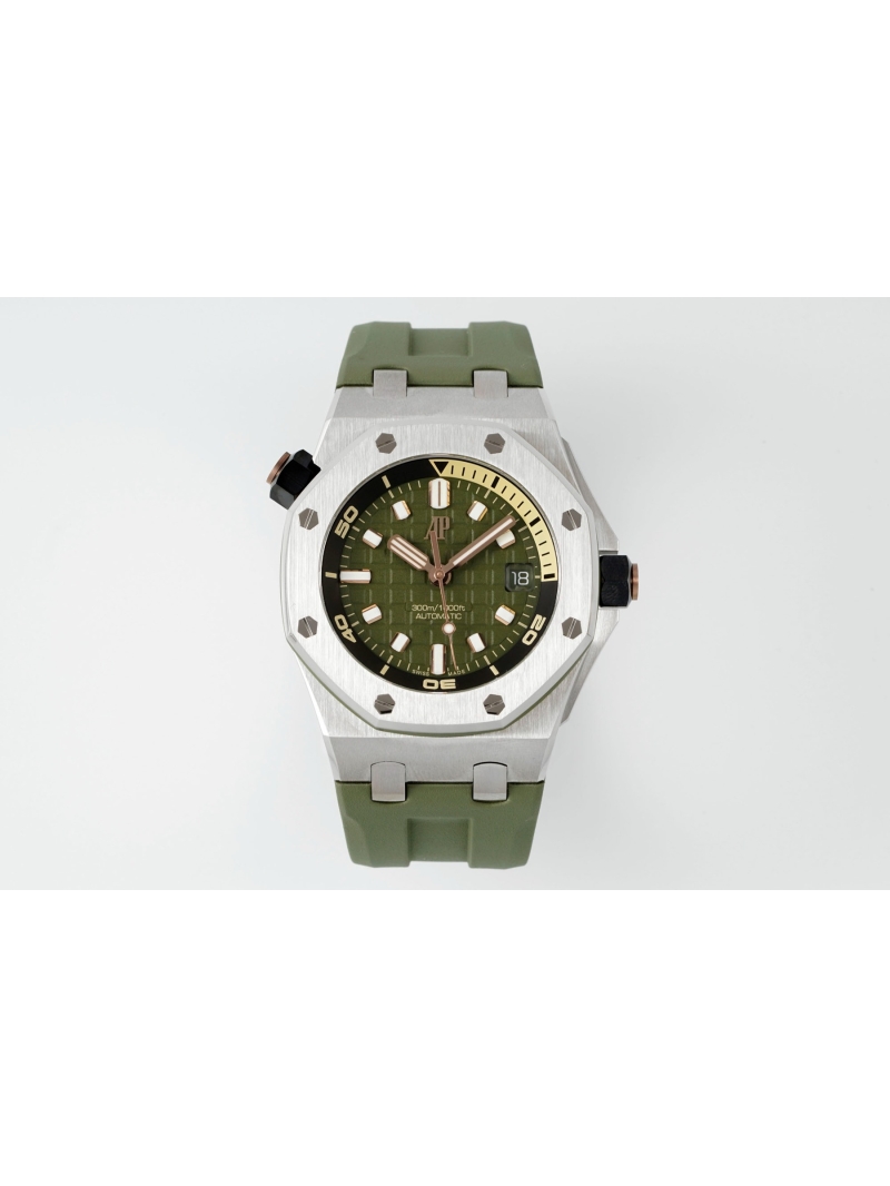 Audemars Piguet Royal Oak Offshore Diver Stainless Steel Watch Green