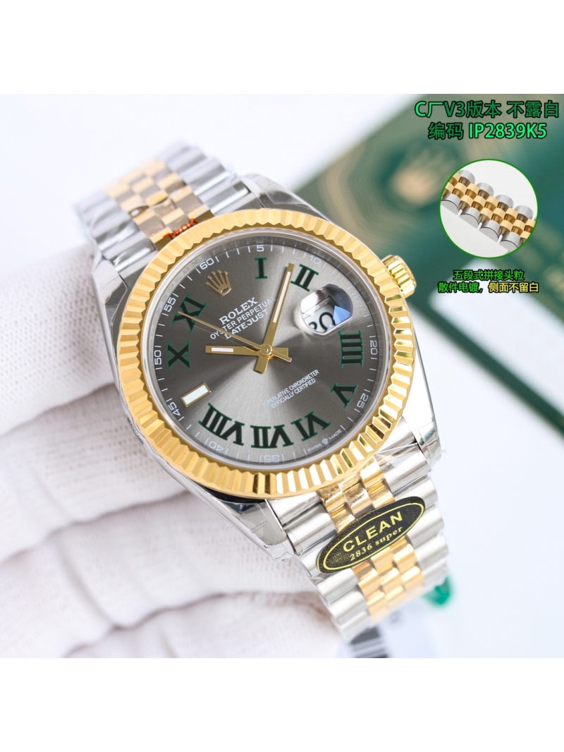 Rolex Oyster Perpetual Datejust 41 Luxurious Watch in Slate and Yellow Rolesor