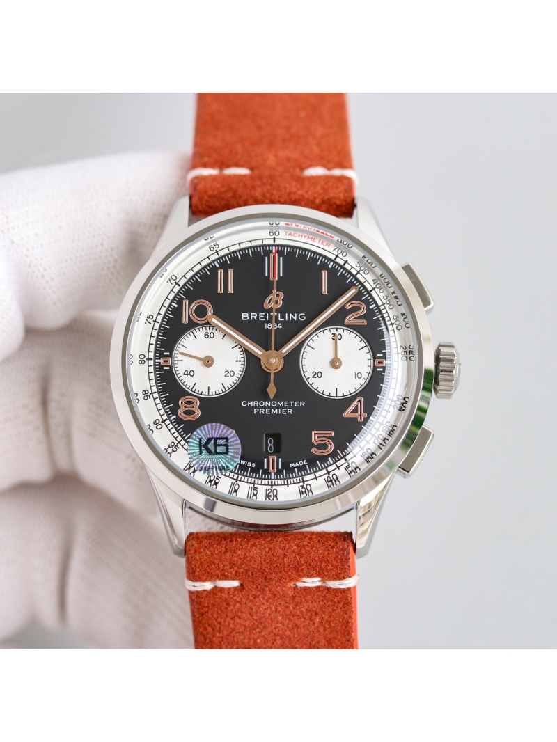 Breitling Premier B01 Chronograph 42 Norton Edition Watch black white dial