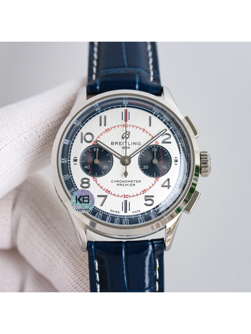 Breitling Premier B01 Chronograph 42 Norton Edition Watch blue white dial