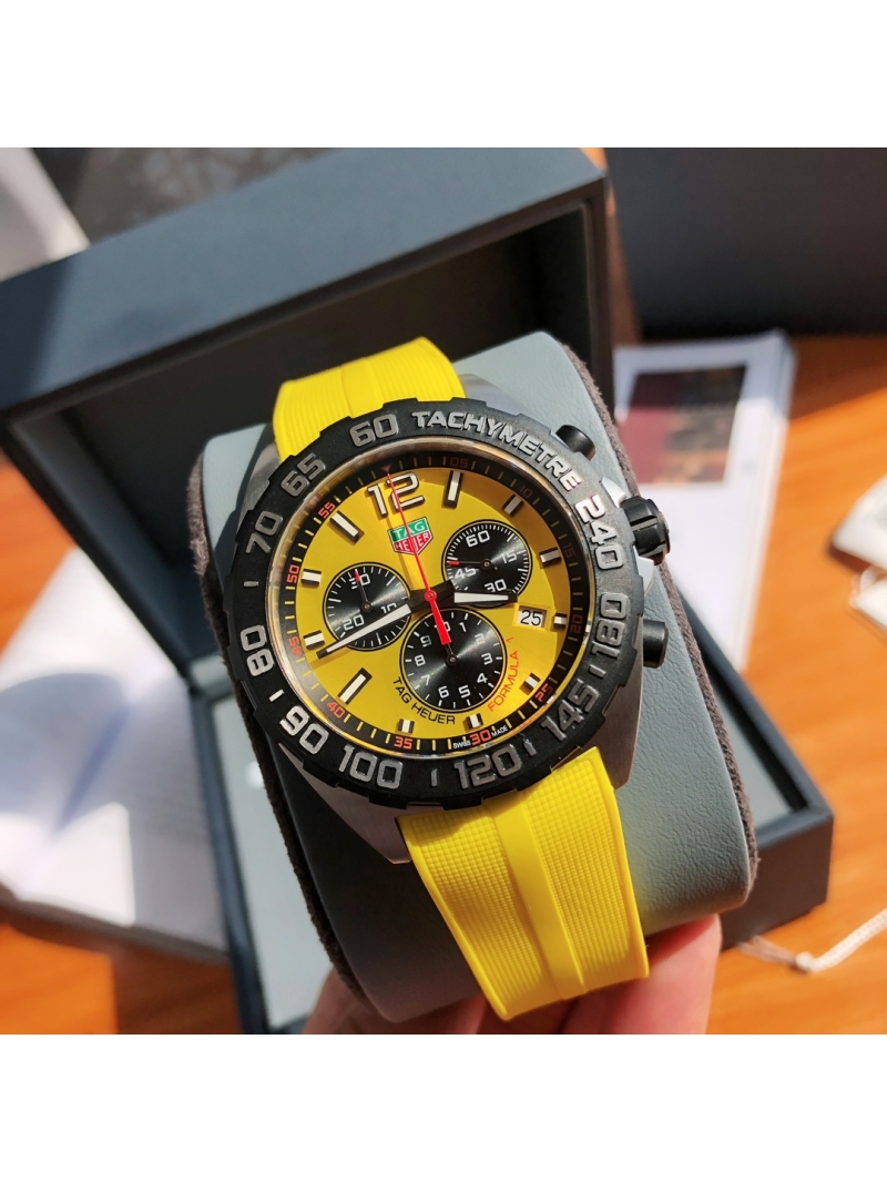 TAG Heuer Formula 1 Chronograph 43mm watch - Yellow Dial