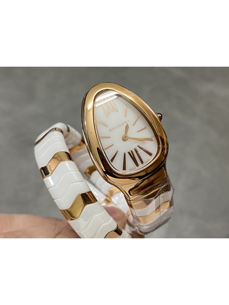 Bvlgari Serpenti Tubogas 35mm Watch - Rose Gold, special mix Steel