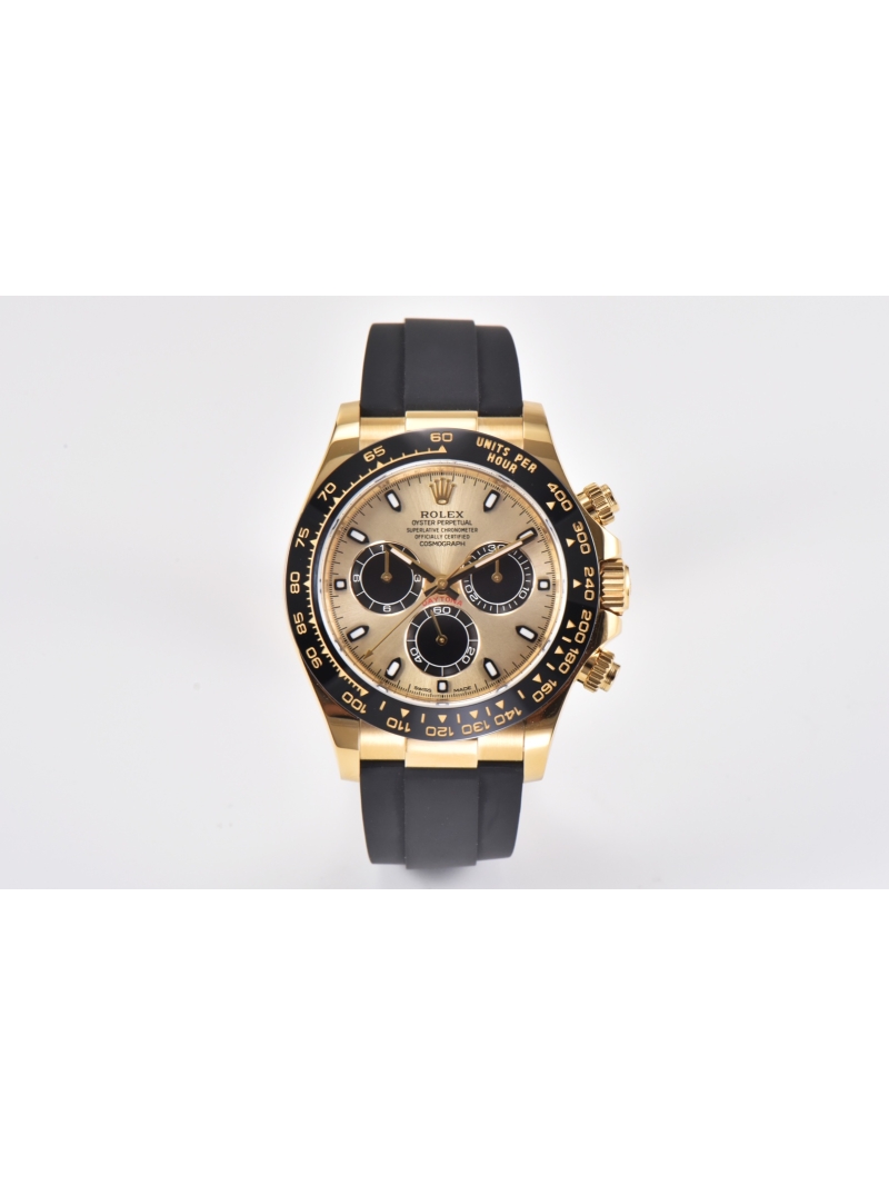 Rolex Cosmograph Daytona 40mm Oyster Perpetual gold dial, black rubber