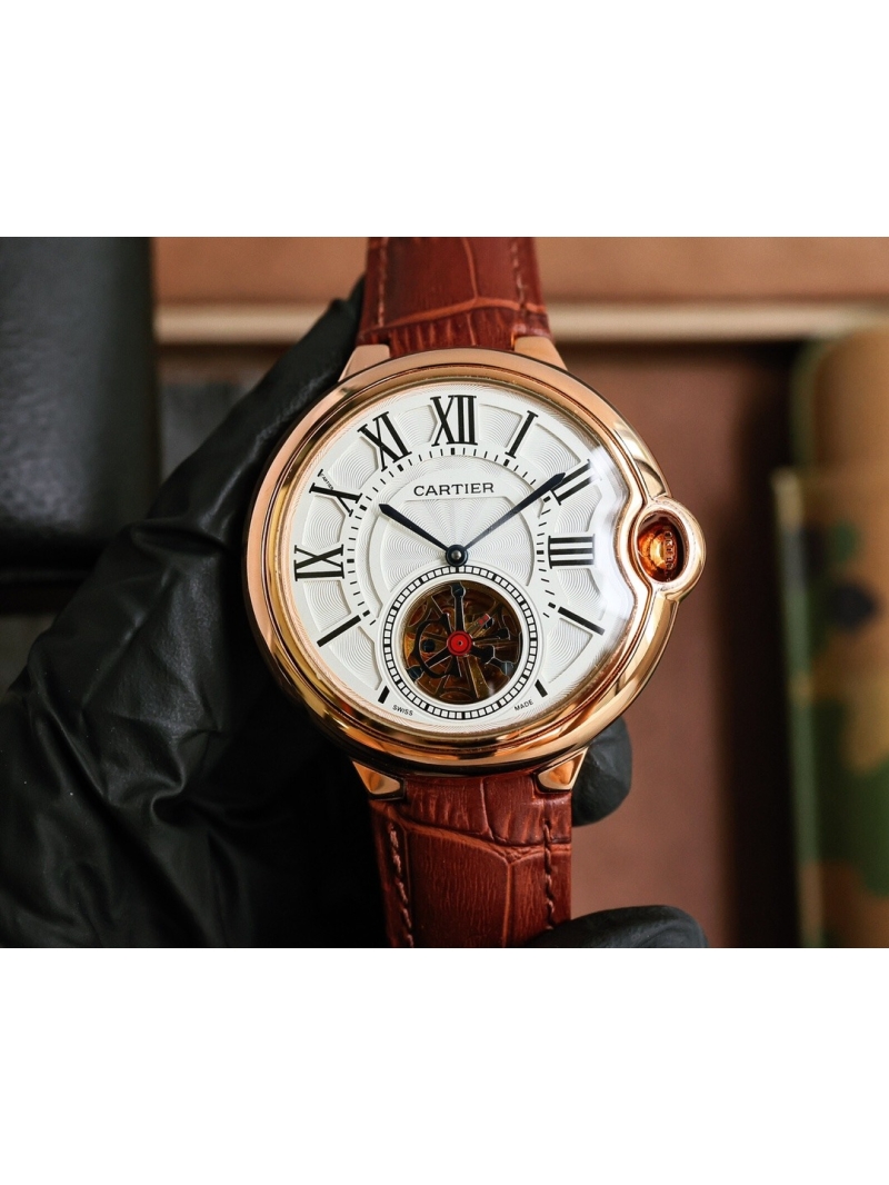 Cartier Ballon Bleu Flying Tourbillon Gold Automatic Watch 43mm