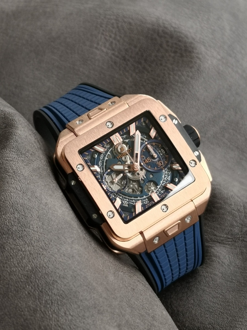 Hublot Square Bang Unico King Gold Blue 42mm