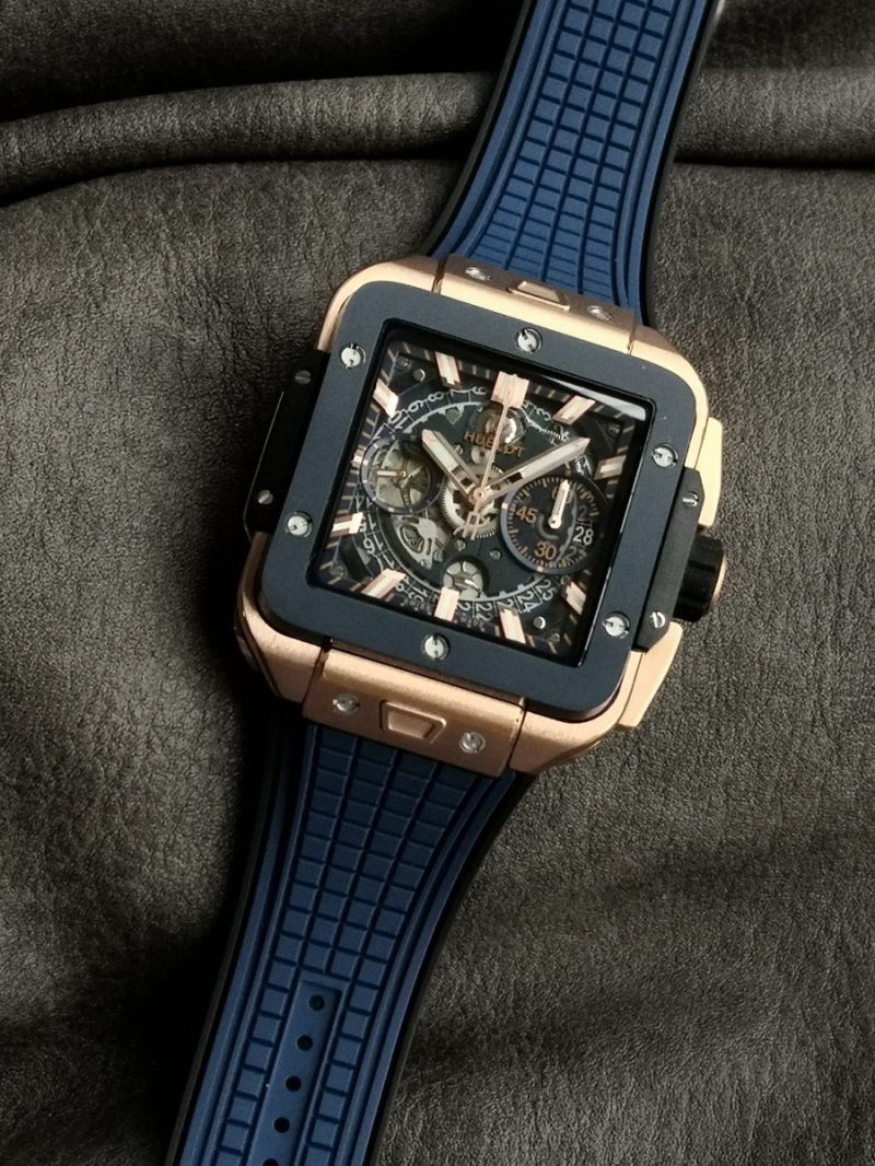 Hublot Square Bang Unico King Gold Blue Ceramic 42mm