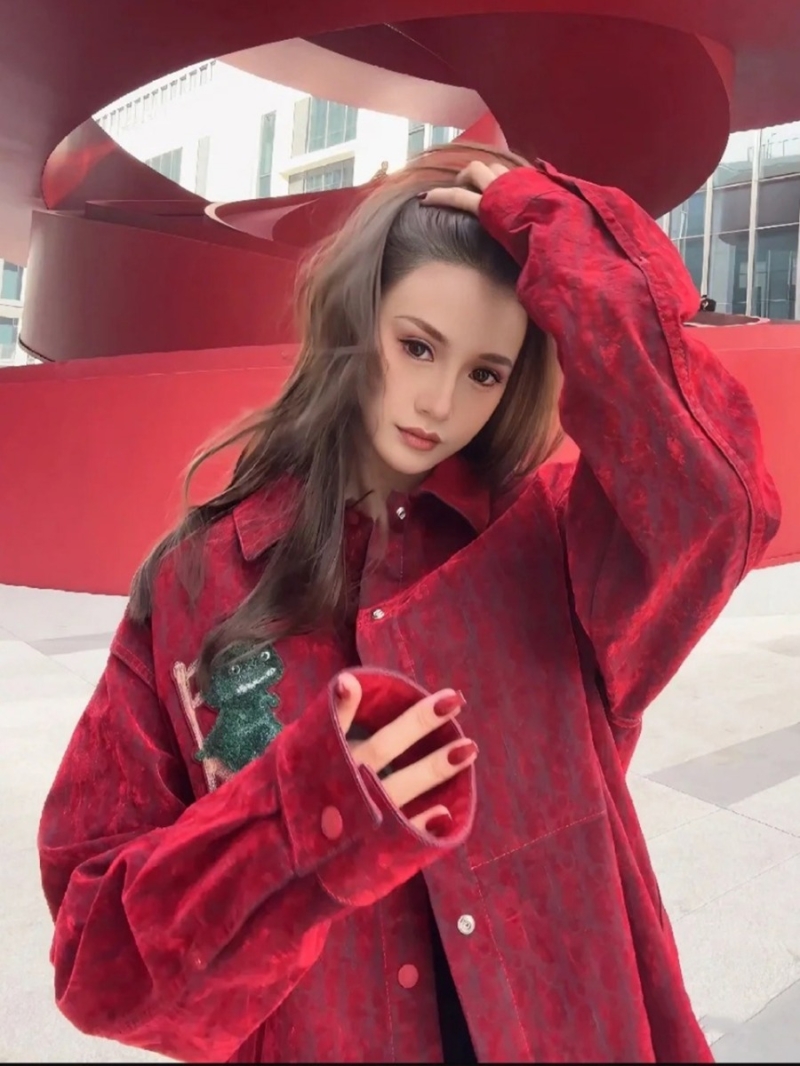 Dior CD Collection Premium Shirt Jacket Red